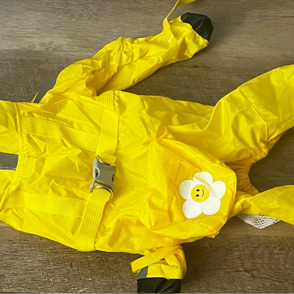 Yellow Rain Suit with Flower Design